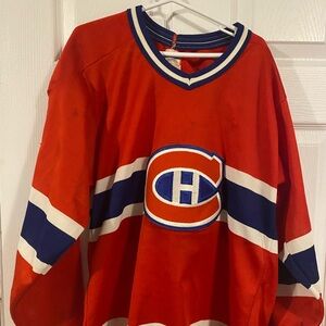 Vintage Patrick Roy Montreal Canadiens CCM Maska Jersey NHL 1993 Era Red XS